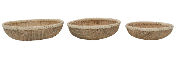 Braided Bamboo Basket - 3 Sizes