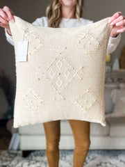 French Embroidered Cotton Pillow