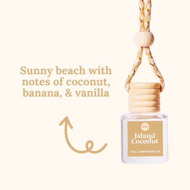 Island Coconut Fragrance Car Air Freshie