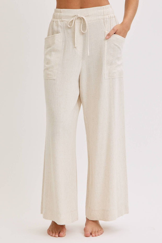 Breezey Wide Leg Linen Pant