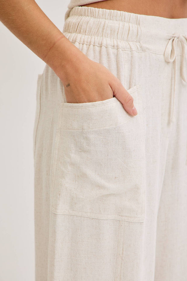 Breezey Wide Leg Linen Pant