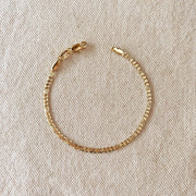 18k Gold Filled Flat Figaro Bracelet