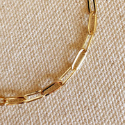 18k Gold Filled Paperclip Bracelet