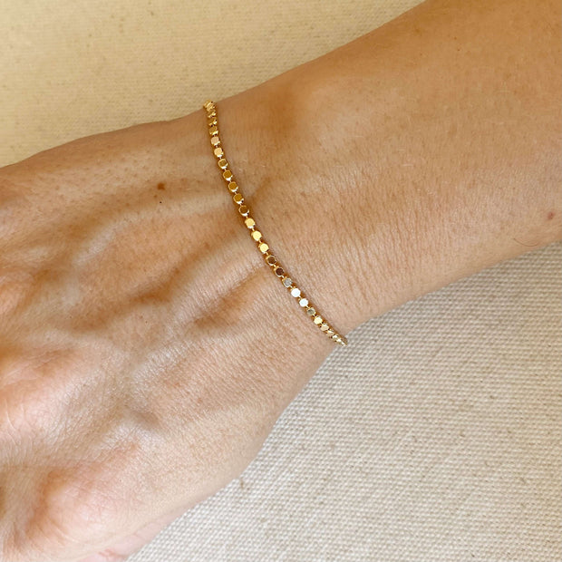 18k Gold Filled Dot Bracelet