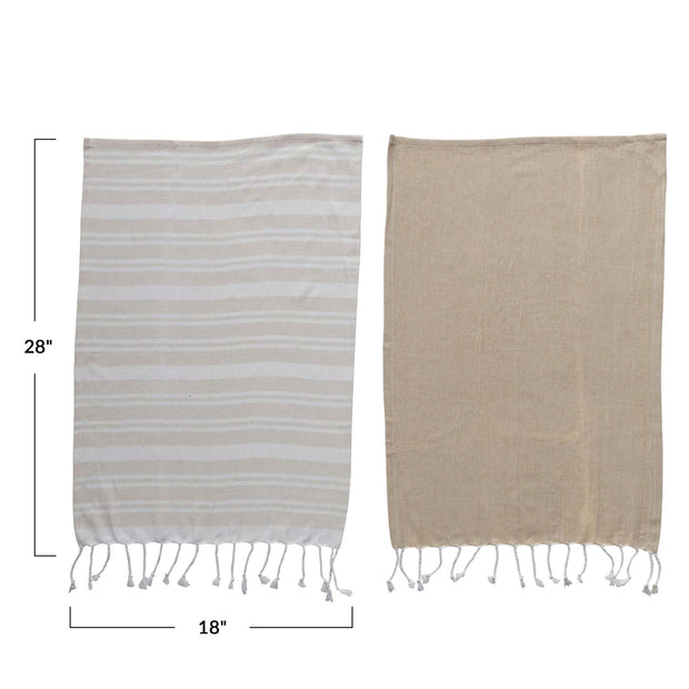 Neutral 100% Cotton Tea Towel - Set of 2