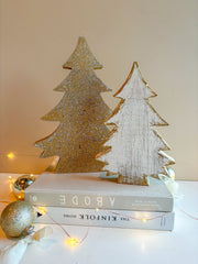 Distressed Gold Wood Tree