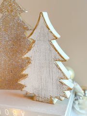 Distressed White Wood Tree