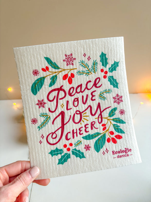 Peace & Joy Swedish Dishcloth
