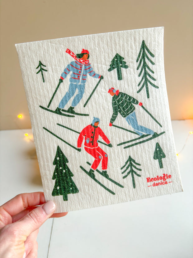 Ski Ya Later Swedish Dishcloth