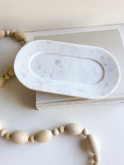 Oval Marble Kitchen/Bathroom Tray