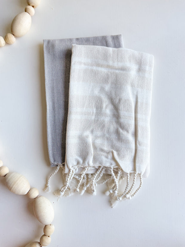Neutral 100% Cotton Tea Towel - Set of 2
