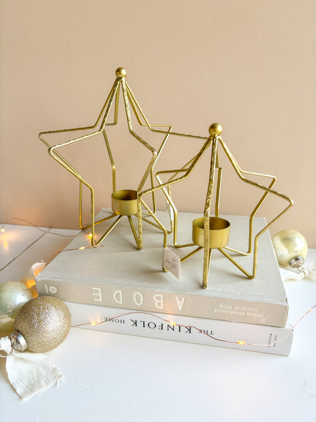 Metal Star Shaped Tealight - LG