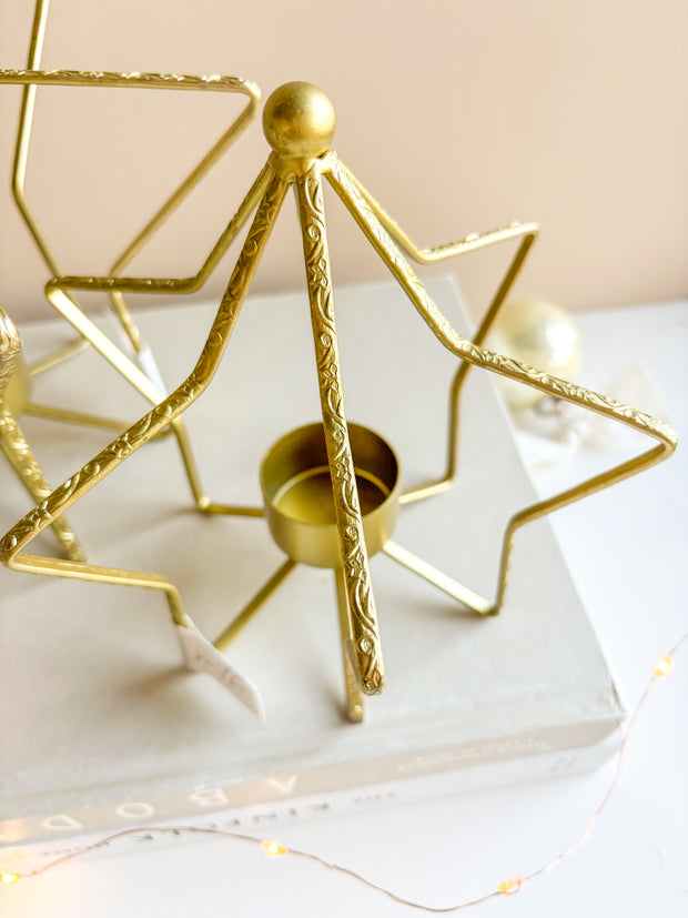 Metal Star Shaped Tealight - LG