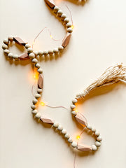 Wood Bead Garland - Brown