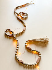 Wood Bead Garland - Brown
