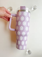 Smile All Day Tumbler - Lilac