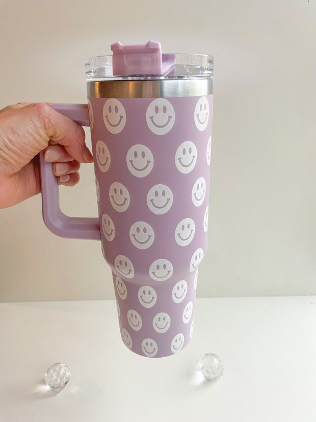 Smile All Day Tumbler - Lilac