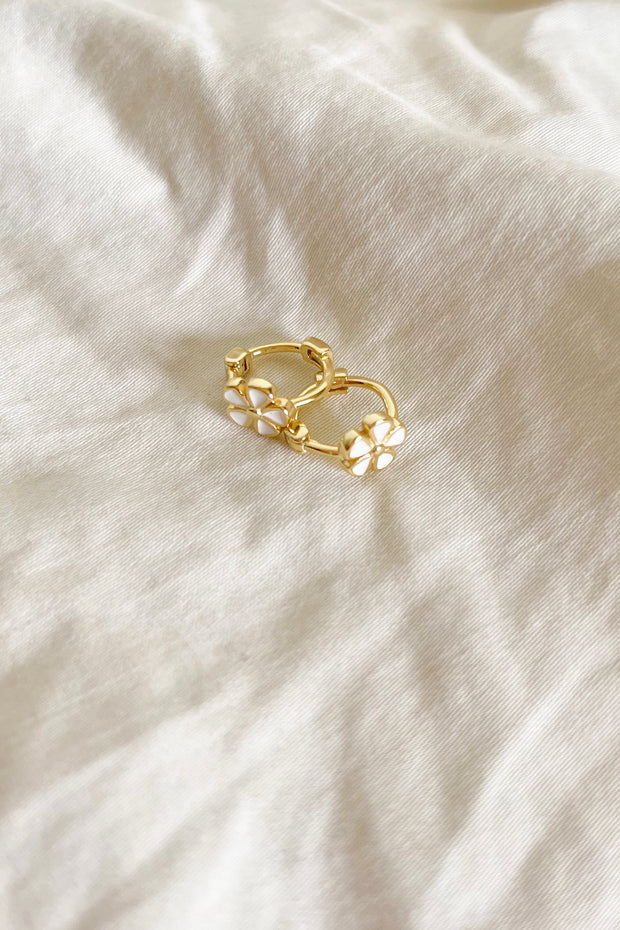 Mini Daisy Hoops - Hypoallergenic