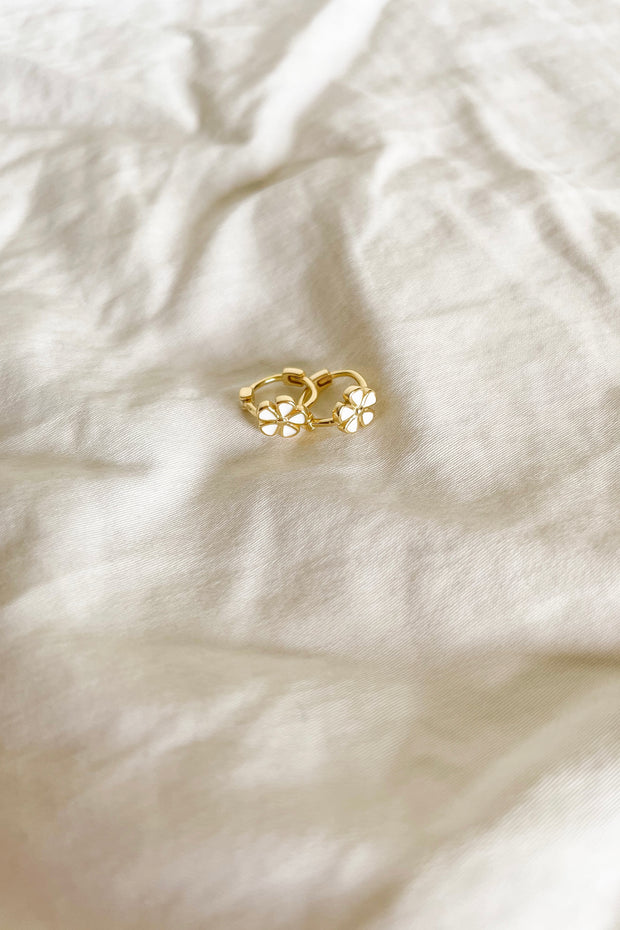 Mini Daisy Hoops - Hypoallergenic