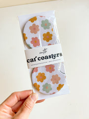 On-the-Go Car Coaster - Spring Daisies