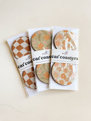 On-the-Go Car Coaster - Boho Florals