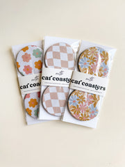 On-the-Go Car Coaster - Spring Daisies