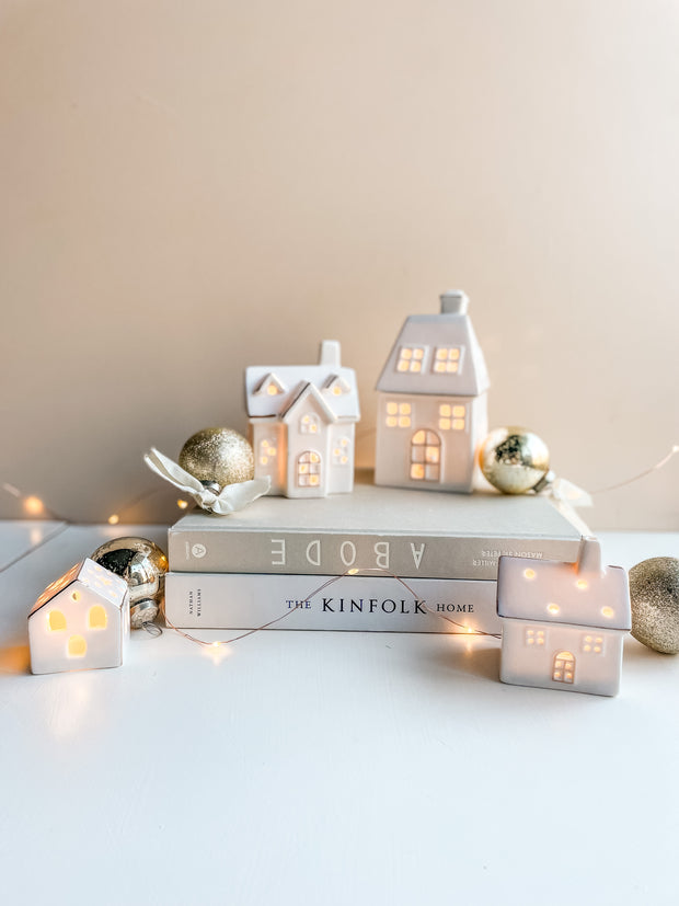LED Christmas Village - Set of 4