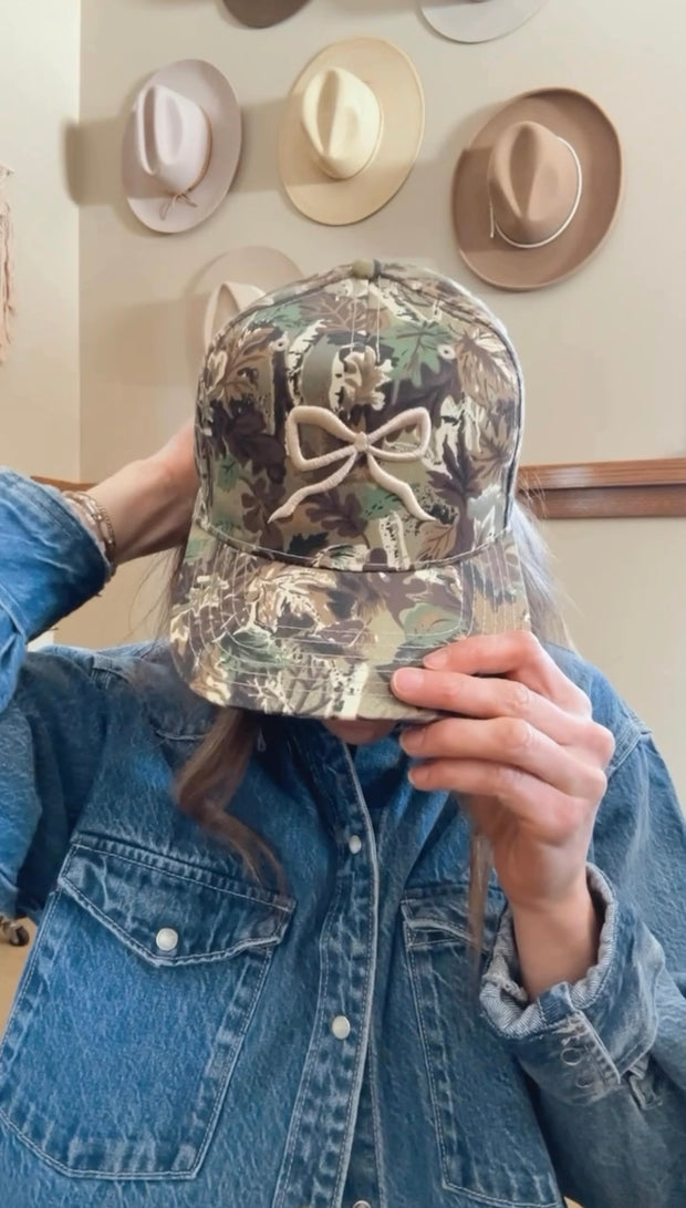 Camo Bow Trucker Hat