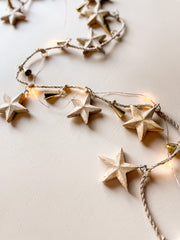 Wood Star + Bell Garland