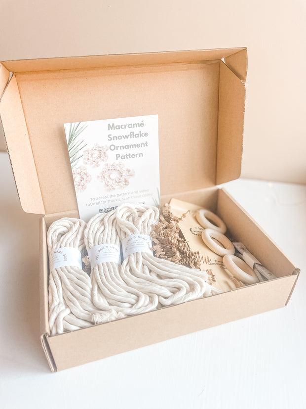 DIY Macrame Snowflake Ornament Kit
