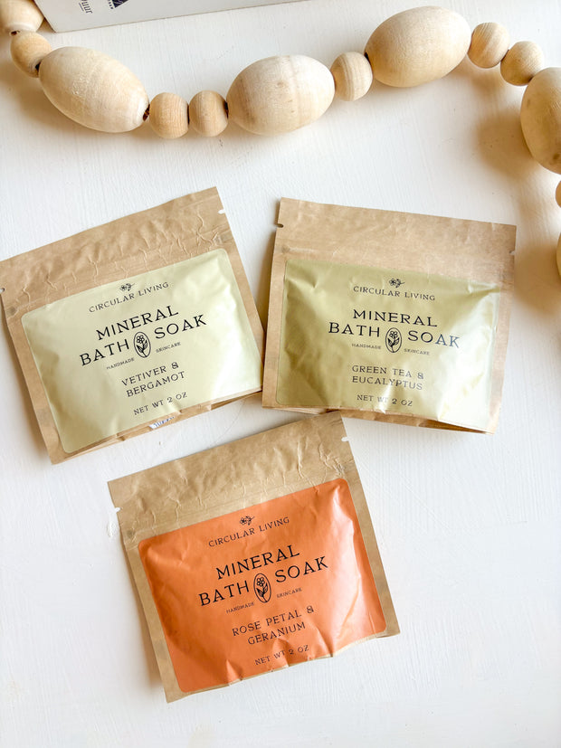 Mineral Bath Soak Sachet - Vetiver & Bergamot