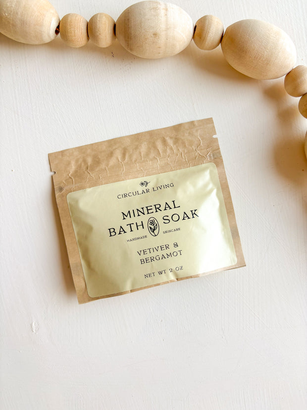 Mineral Bath Soak Sachet - Vetiver & Bergamot