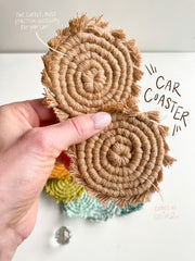 Macrame Car Coaster - Set of 2