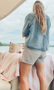 Off-Duty Short Sleeve Denim Button-Up