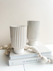 Ribbed Vase - LG