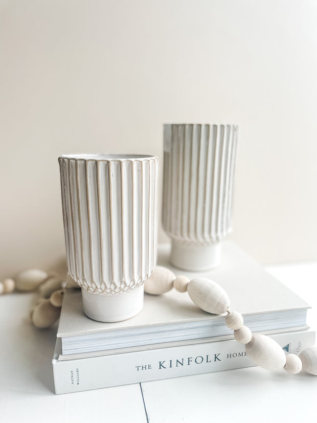 Ribbed Vase - LG