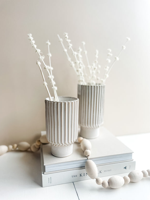Ribbed Vase - LG