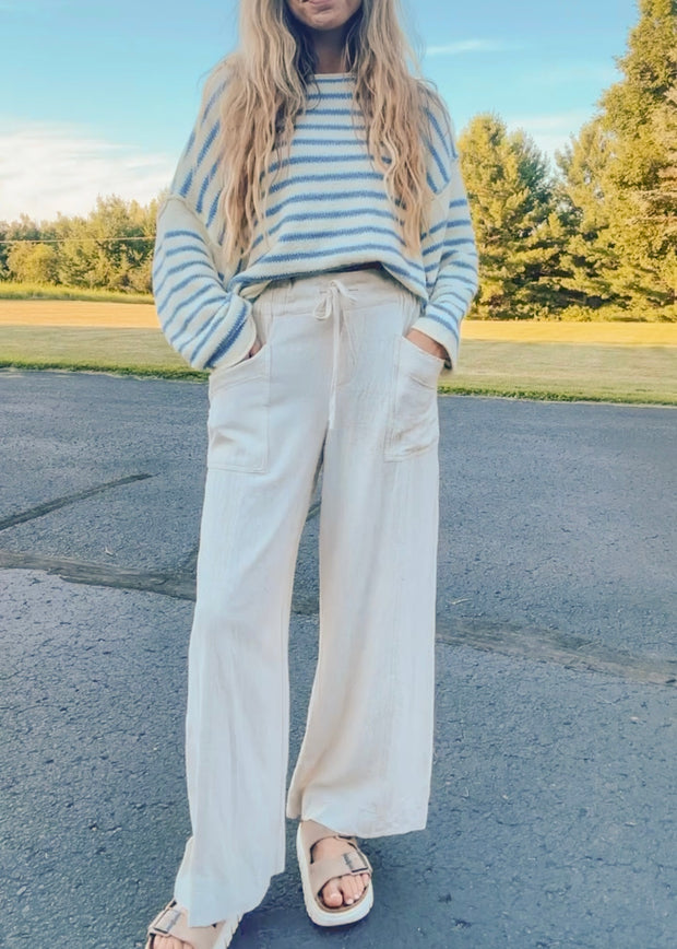 Breezey Wide Leg Linen Pant