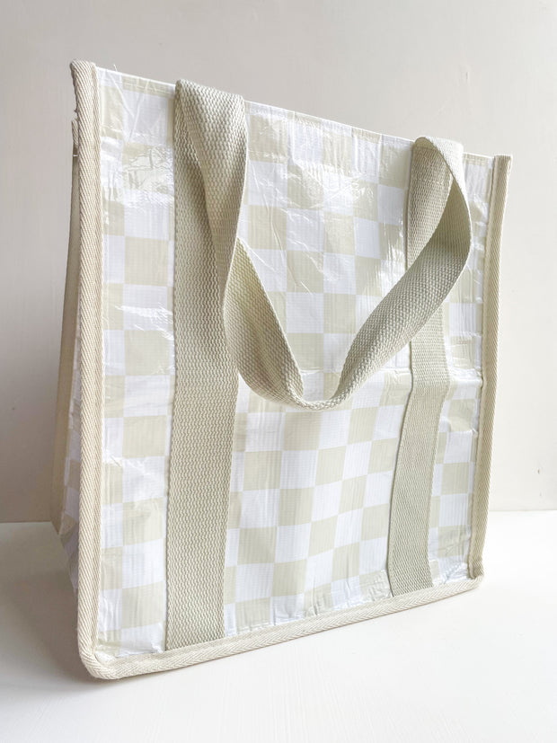 Daily Reusable Tote - Neutral Check