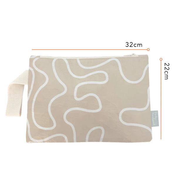 Good To Go Pouch - Neutral Wiggle Waves