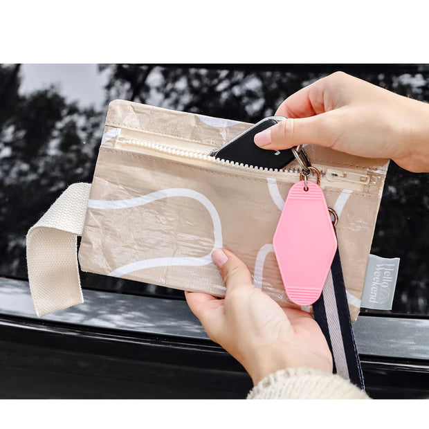 Phone Pouch - Neutral Wiggle Waves