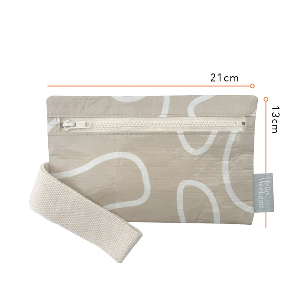 Phone Pouch - Neutral Wiggle Waves