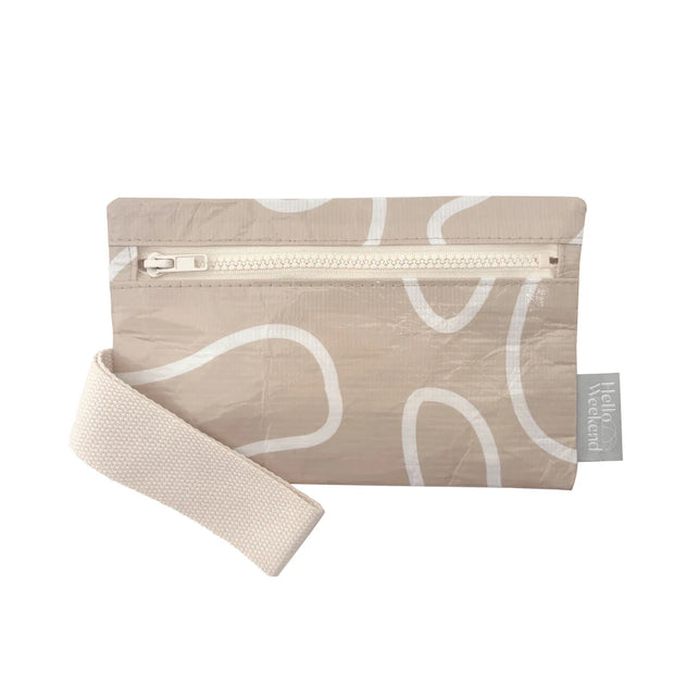 Phone Pouch - Neutral Wiggle Waves