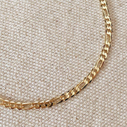 18k Gold Filled Flat Figaro Bracelet