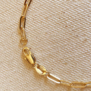 18k Gold Filled Paperclip Bracelet