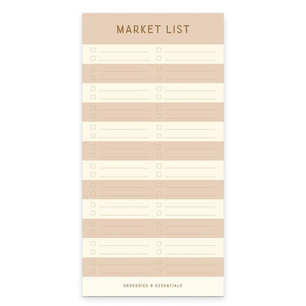 Striped Market List Notepad