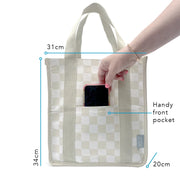 Daily Reusable Tote - Neutral Check