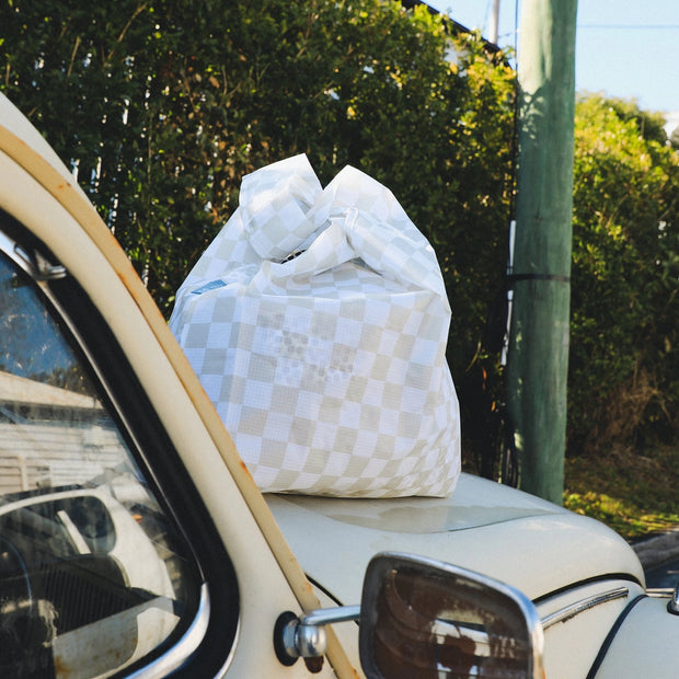 Fold-n-Go Shopper Bag - Neutral Check