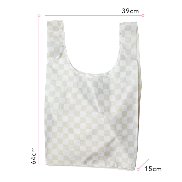 Fold-n-Go Shopper Bag - Neutral Check