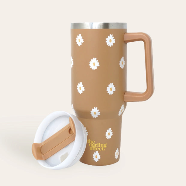 Dancing Daisy Tumbler - Tan